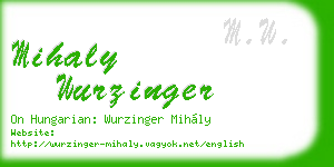 mihaly wurzinger business card